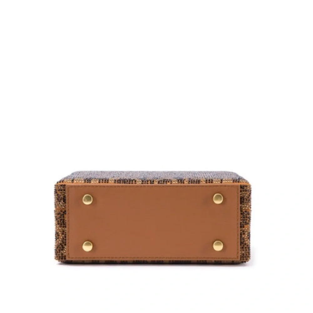 NEW BRANDON BLACKWOOD KENDRICK TRUNK IN CRYSTAL LEOPARD - Picture 4 of 16